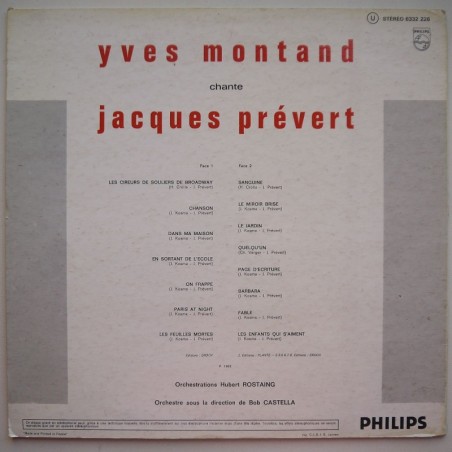 Yves Montand - Jacques Prevert