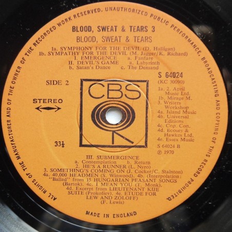Blood Sweat & Tears - Blood Sweat & Tears 3