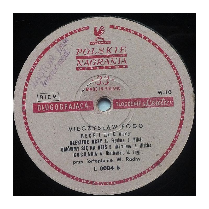 Fogg Mieczysław - (10”)