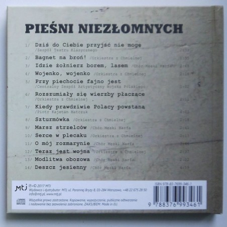 Składanka - Dziś do Ciebie przyjść nie mogę - pieśni niezłomnych