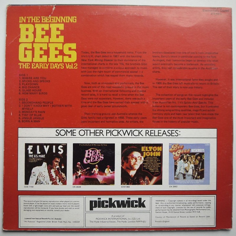 Bee Gees - In The Beginning vol.2