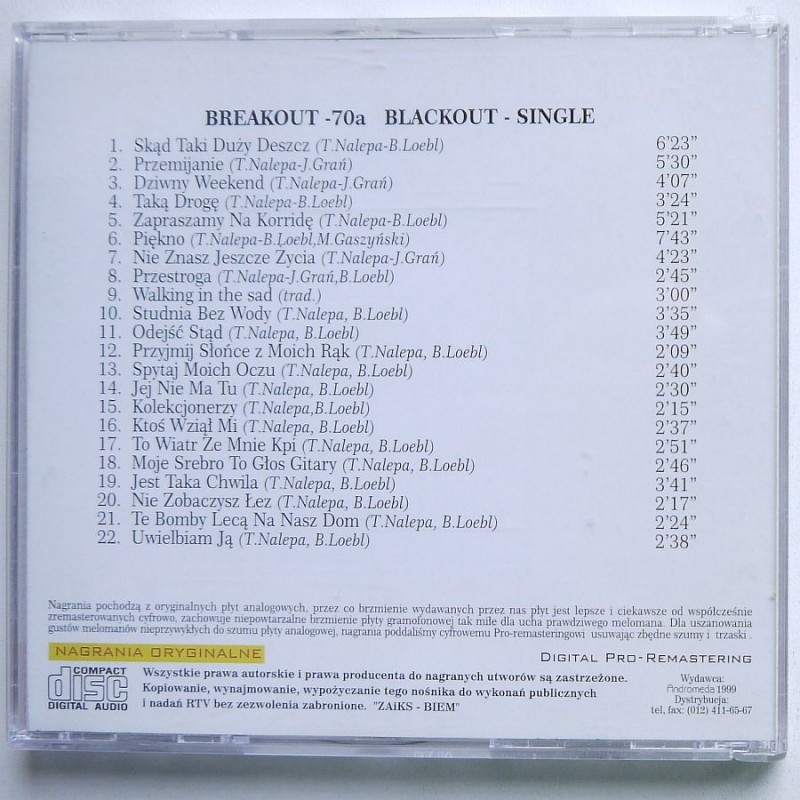 Breakout / Blackout - 70a / Single