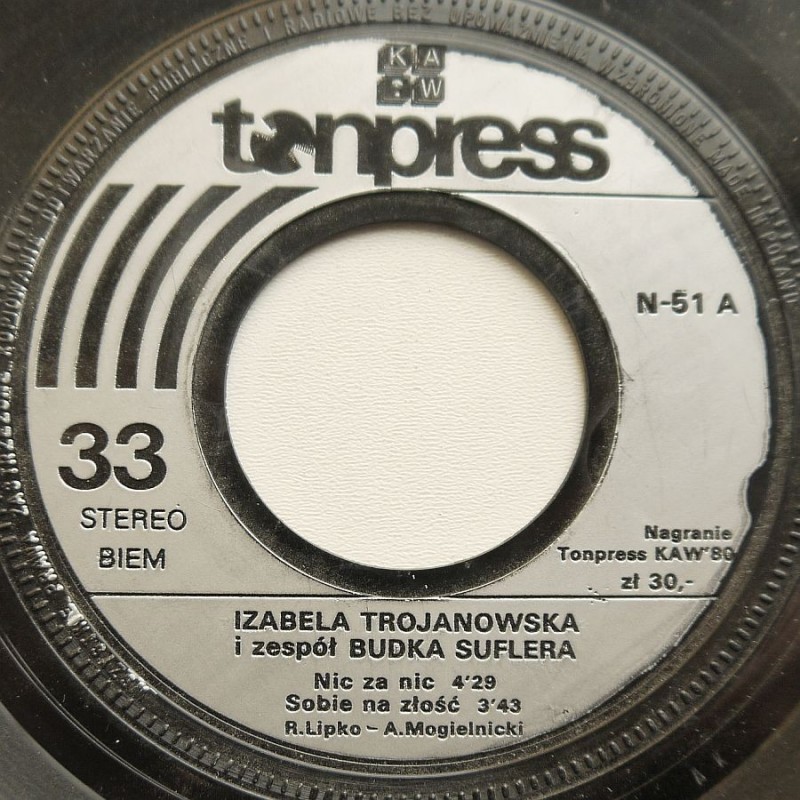 Trojanowska Iza/Budka suflera - Nic za nic