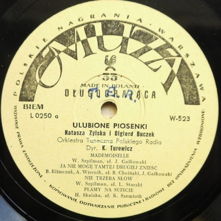Składanka - Ulubione piosenki  Zysla N./ Buczek O./ Połomski J. (10”)
