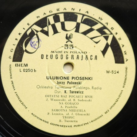 Składanka - Ulubione piosenki  Zysla N./ Buczek O./ Połomski J. (10”)