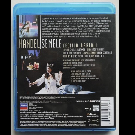 Cecilia Bartoli, Orchestra La Scintilla, William Christie , Stage Production By Robert Carsen - Handel – Semele