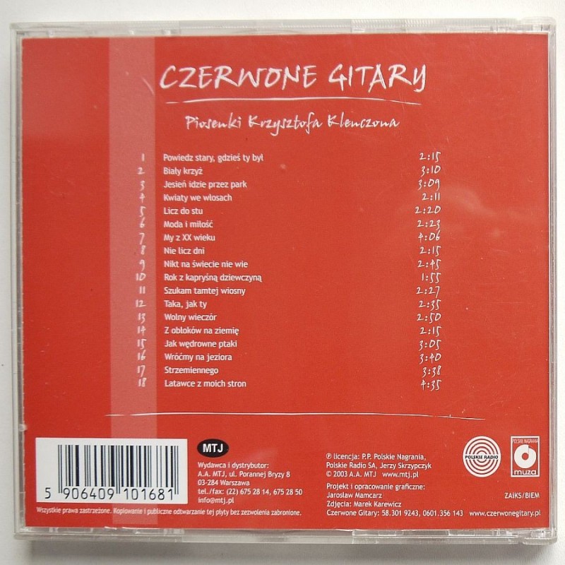 Czerwone Gitary - Piosenki Krzysztofa Klenczona
