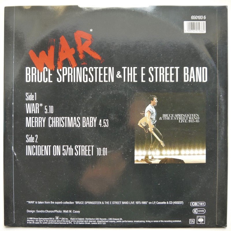 Bruce Springsteen & The E Street Band - War (12’’)