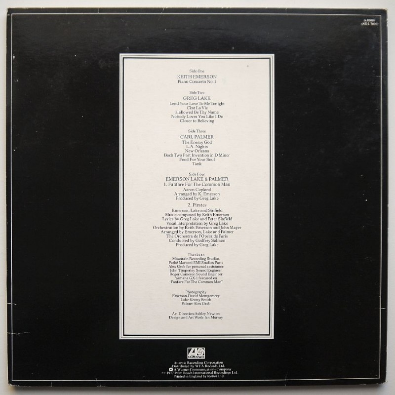 Emerson, Lake and Palmer - Works – Volume I (2lp)