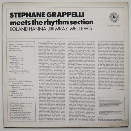 Strephane Grappelli, Roland Hanna, Jiri Mraz, Mel Lewis - Meets The Rhythm Section