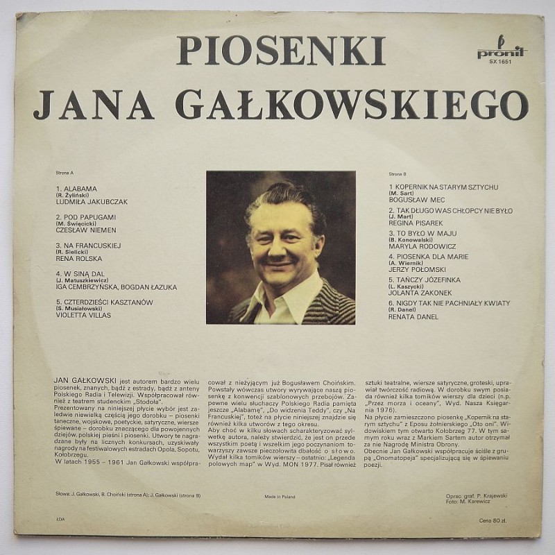 Składanka - Piosenki Jana Gałkowskiego