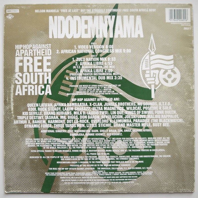 Hip-Hop Against Apartheid - Ndodemnyama (Free...