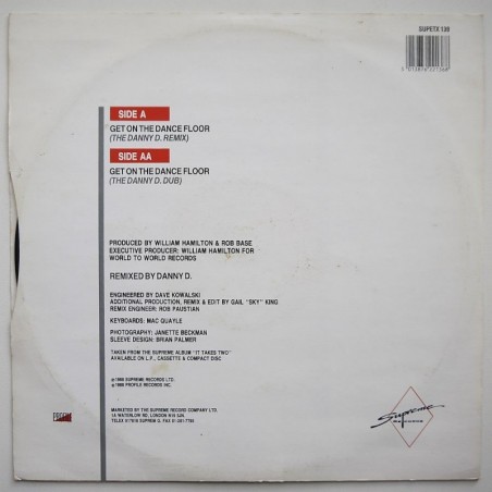 Rob Base & DJ E-Z Rock  - Get On The Dancefloor (12’’)