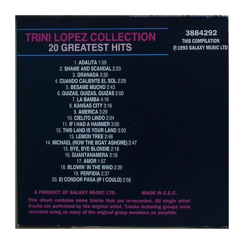 Trini Lopez - 20 Golden Hits