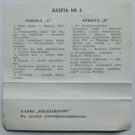 Składanka - Zakazane piosenki – I przegląd piosenki prawicowej (kaseta2)
