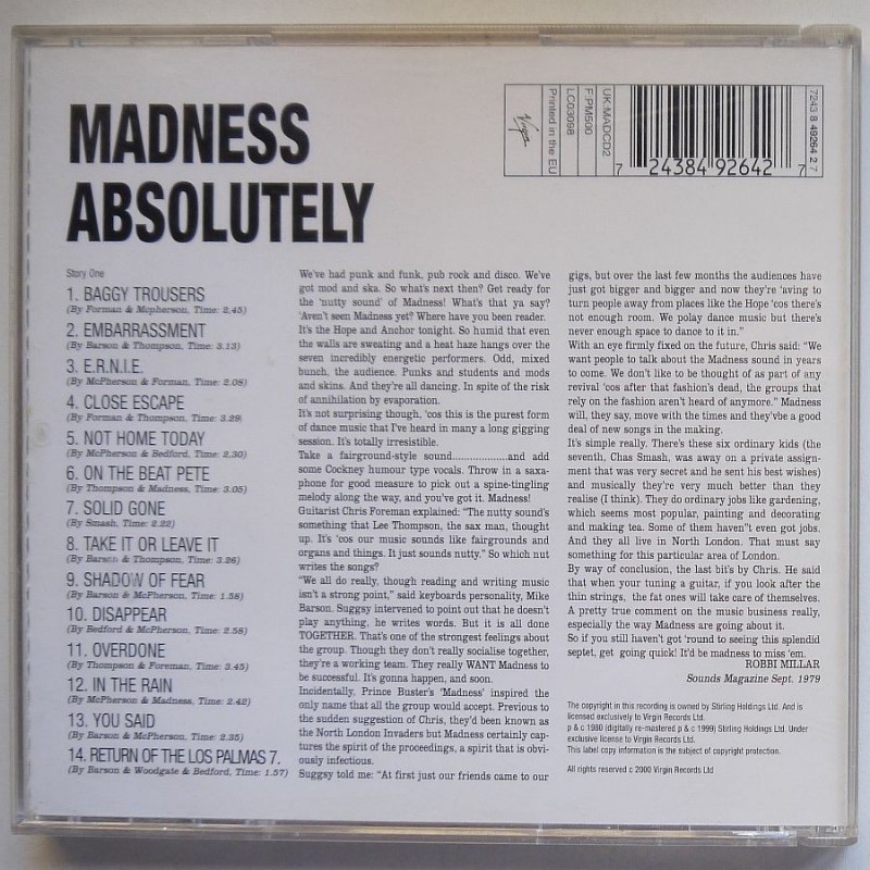 Madness - Absolutly