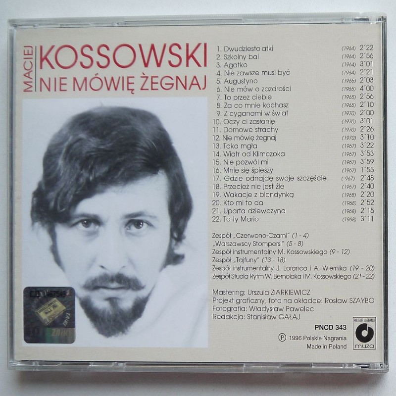 Kossowski Maciej - Nie mówię żegnaj
