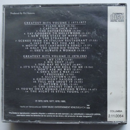 Billy Joel - Greatest Hits vol. I & vol. II (2cd)