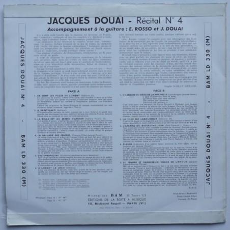 Jacques Douai - No 4 (10’’)