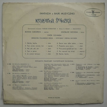 Bajka - Fantazja z bajki muzycznej Królewna Śnieżka (10”)