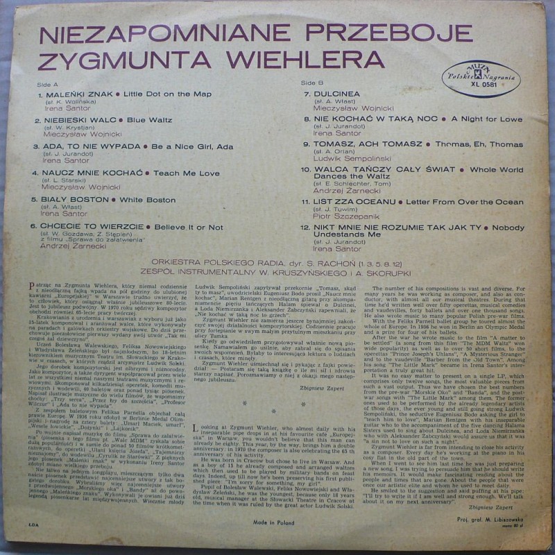 Składanka - Niezapomniane przeboje Zygmunta...