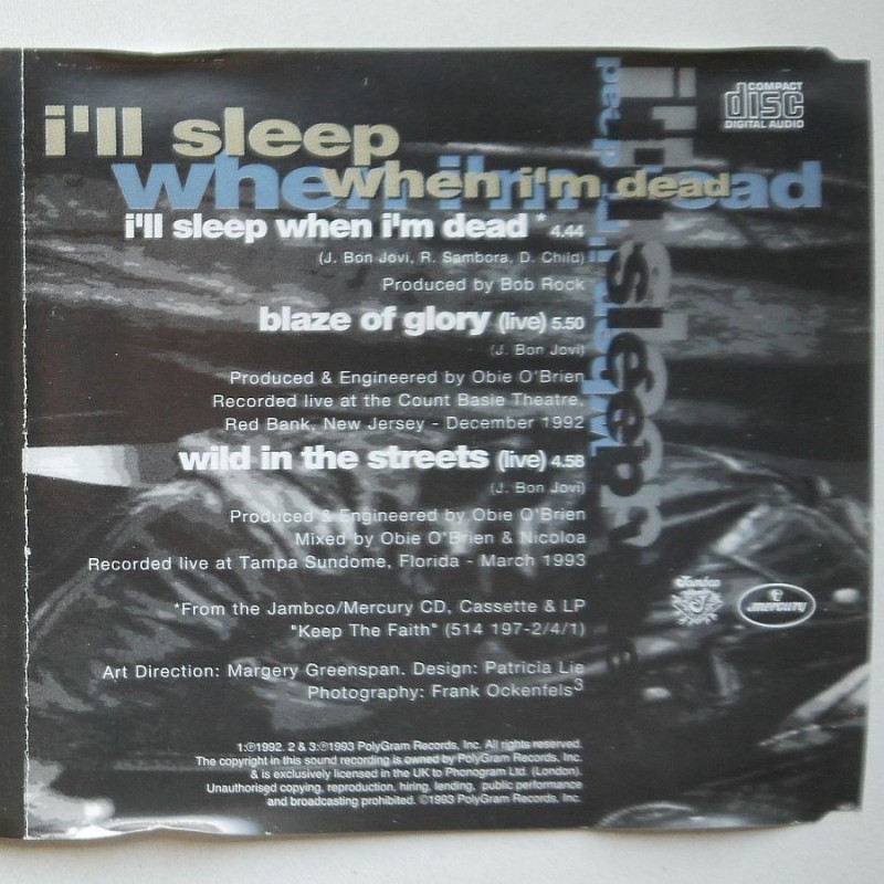 Bon Jovi - I’ll Sleep When I’m Dead