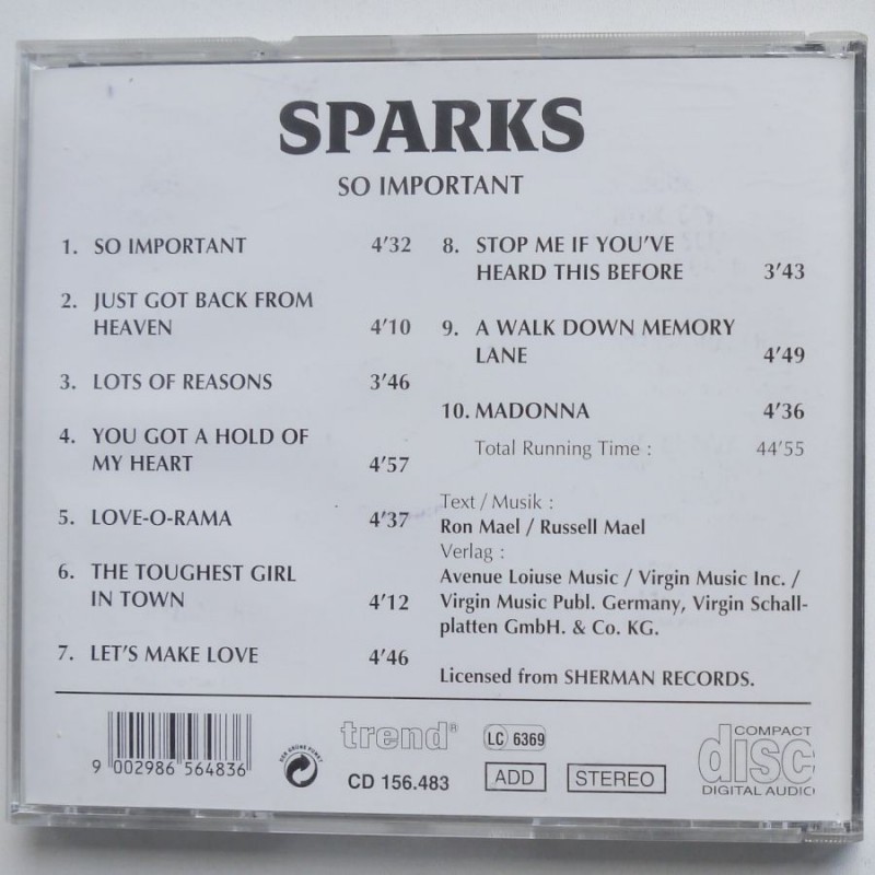 Sparks - So Important