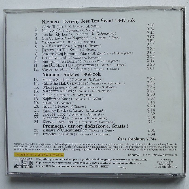 Niemen Czesław - Dziwny jest ten świat / Sukces