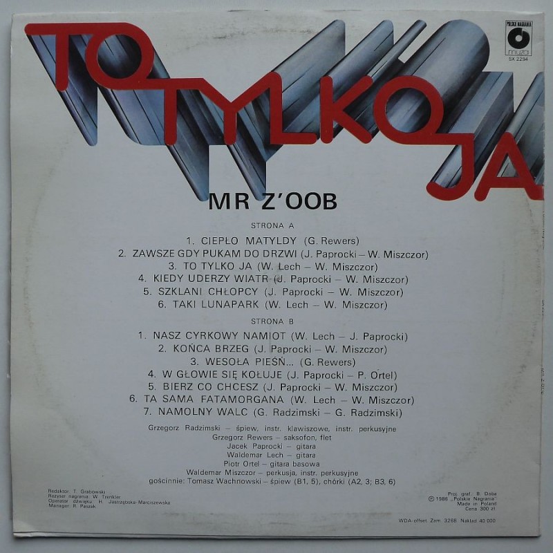 Mr. Z'oob - To tylko ja
