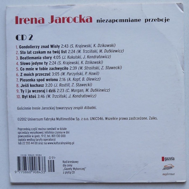 Jarocka Irena - Niezapomniane przeboje 2/2