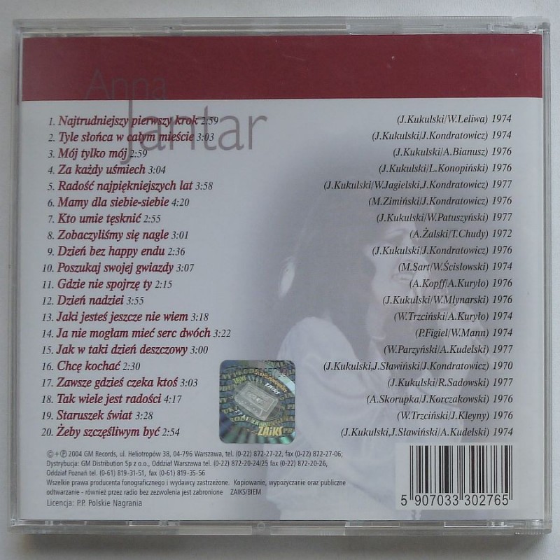 Jantar Anna - Nieazpomniane przeboje