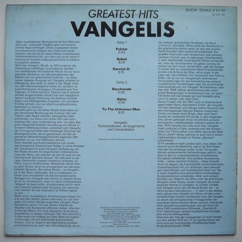 Vangelis - Greatest Hits
