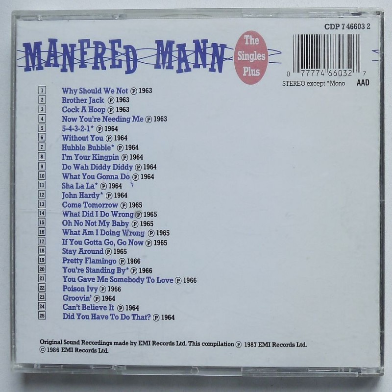 Manfred Mann - The Singles Plus