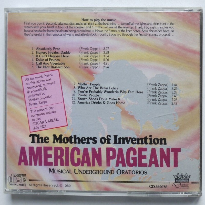 Mothers of Invention, The - American Pageant