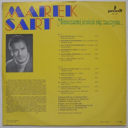 Składanka - Mimozami jesień się zaczyna – Marek Sart