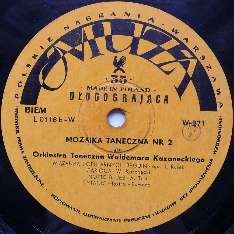 Orkiestra Taneczna W.Kazaneckigo oraz N. Zyska...