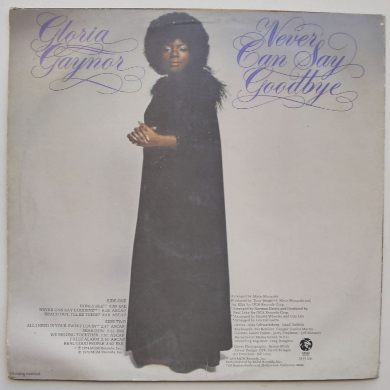Gloria Gaynor - Never Can Say Goodbye