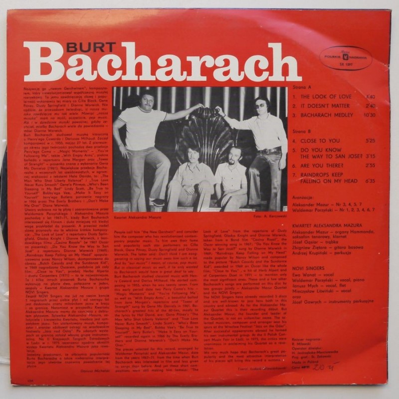 Aleksander Mazur Quartet & Novi Singers - Burt...