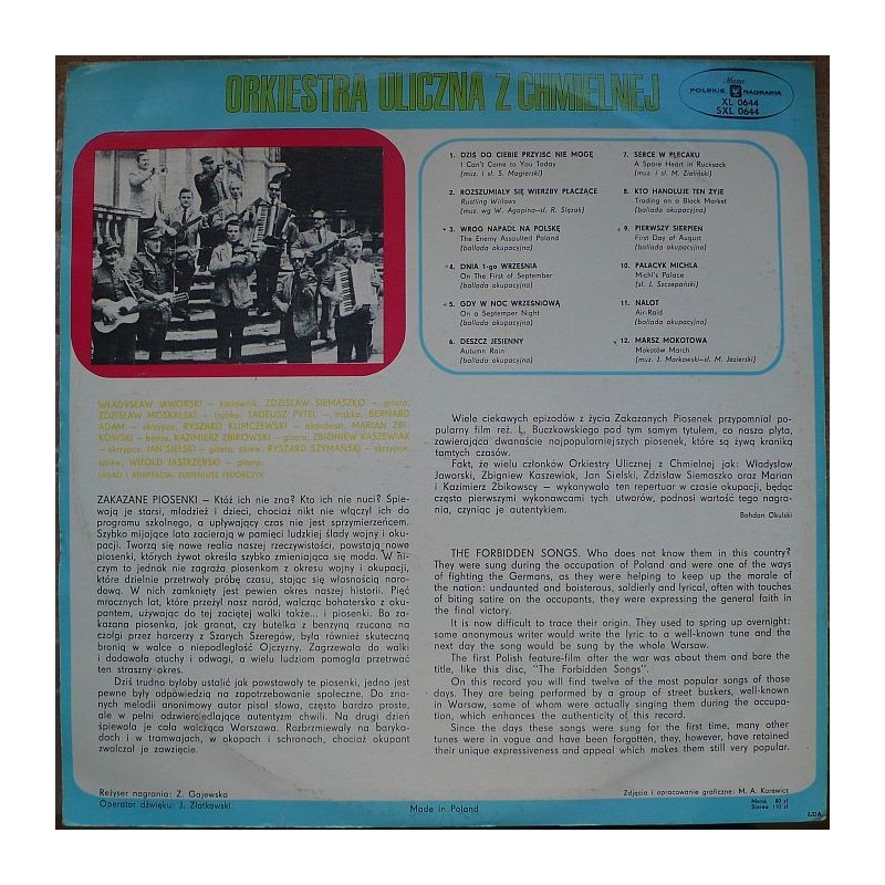 Orkiestra Uliczna z Chmielnej - Zakazane piosenki