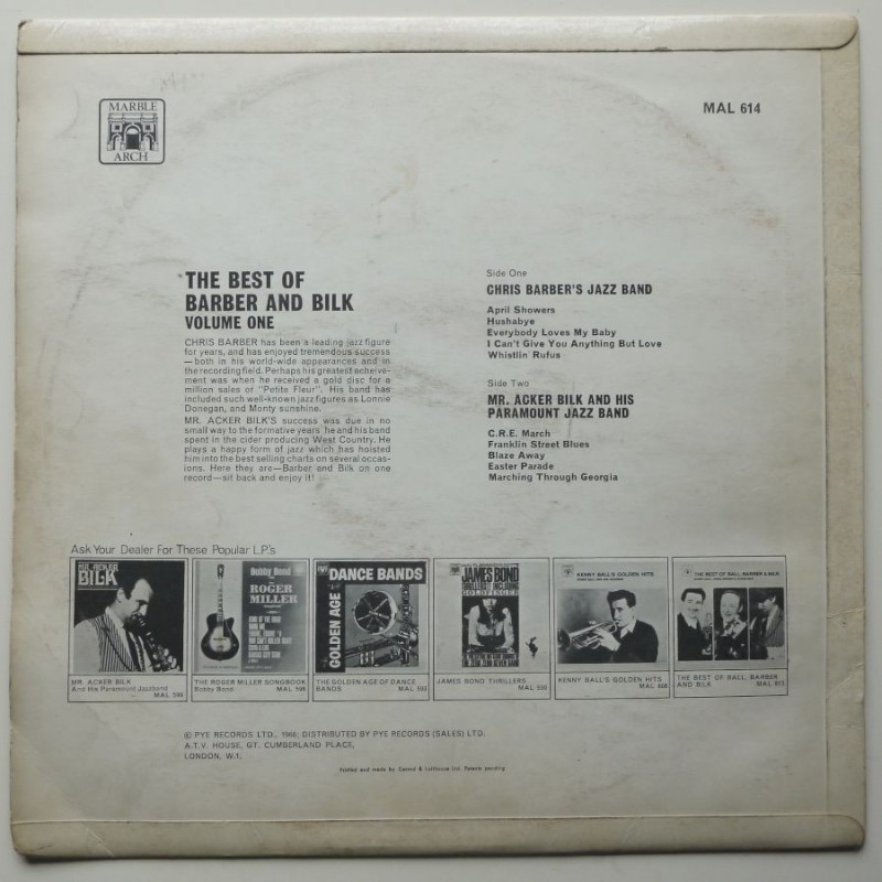 Chris Barber & Acker Bilk - The Best Of Barber...