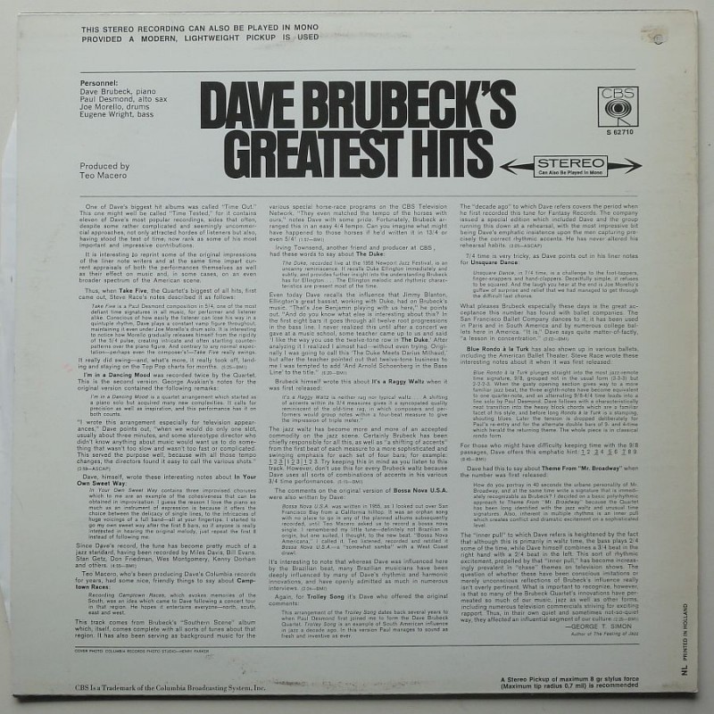 Dave Brubeck - Greatest Hits