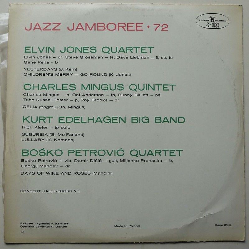 Składanka - Jazz Jamboree '72