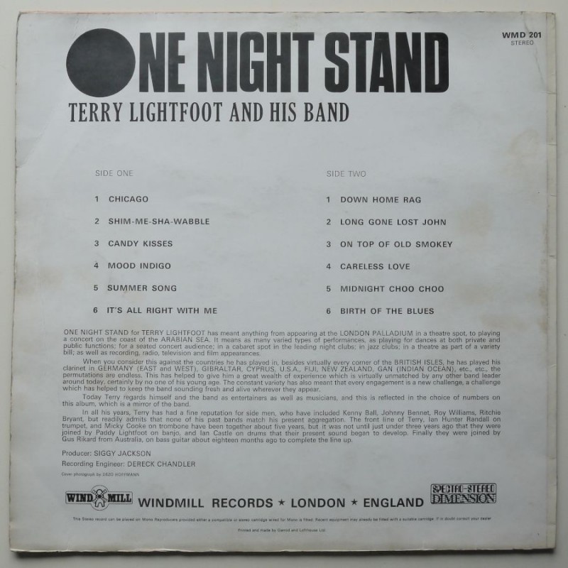 Terry Lightfoot and His Band - One Night Stand