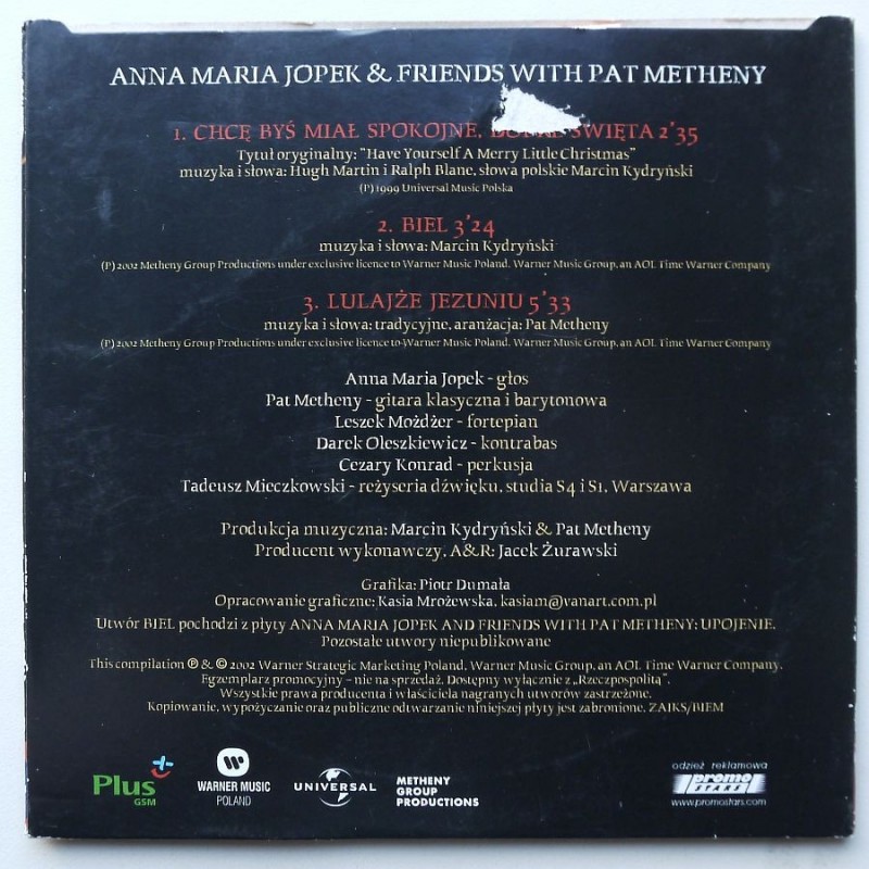 Jopek Anna Maria & Friends with Pat Metheny -...