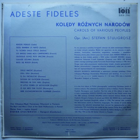 Chór chłopięco-męski filharmonii poznańskiej  - Kolędy różnych narodów