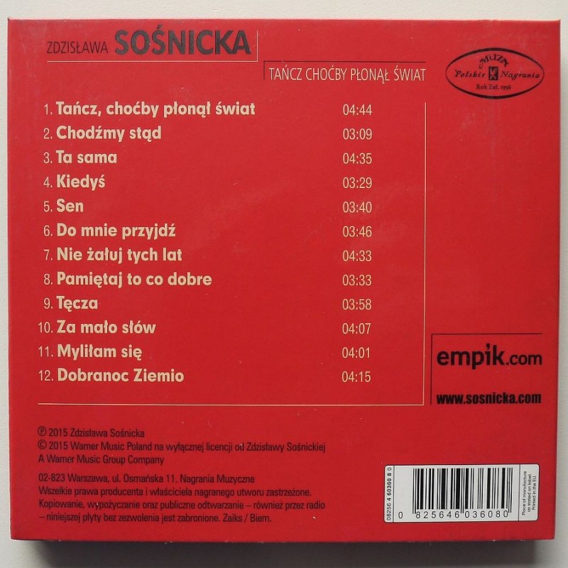 Sośnicka Zdzisława - Tańcz choćby płonął świat