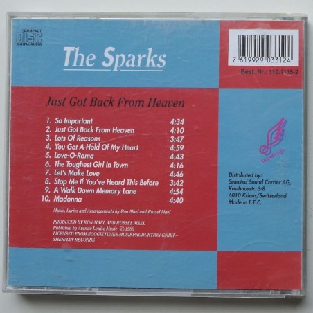 Sparks - Just Got Back From Heaven