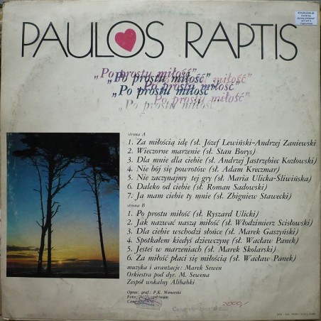 Raptis Paulos - Po prostu miłość