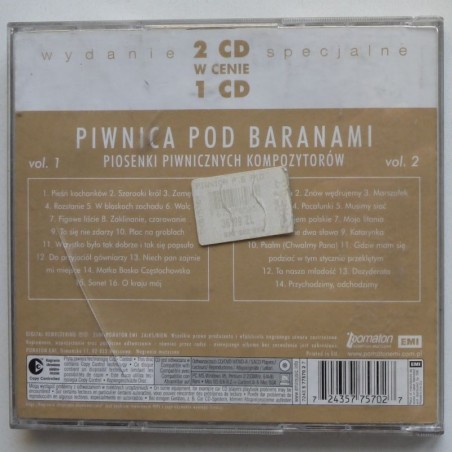 Składanka - Piwnica pod Baranami – Piosaenki piwnicznych kompozytorów vol.1 & 2 (2cd)
