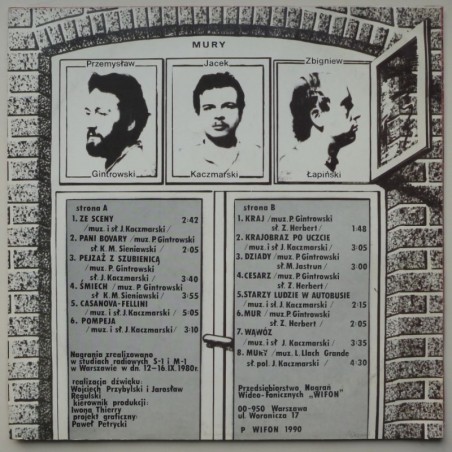 Gintrowski P./Kaczmarski J./Łapiński Zb. - Mury